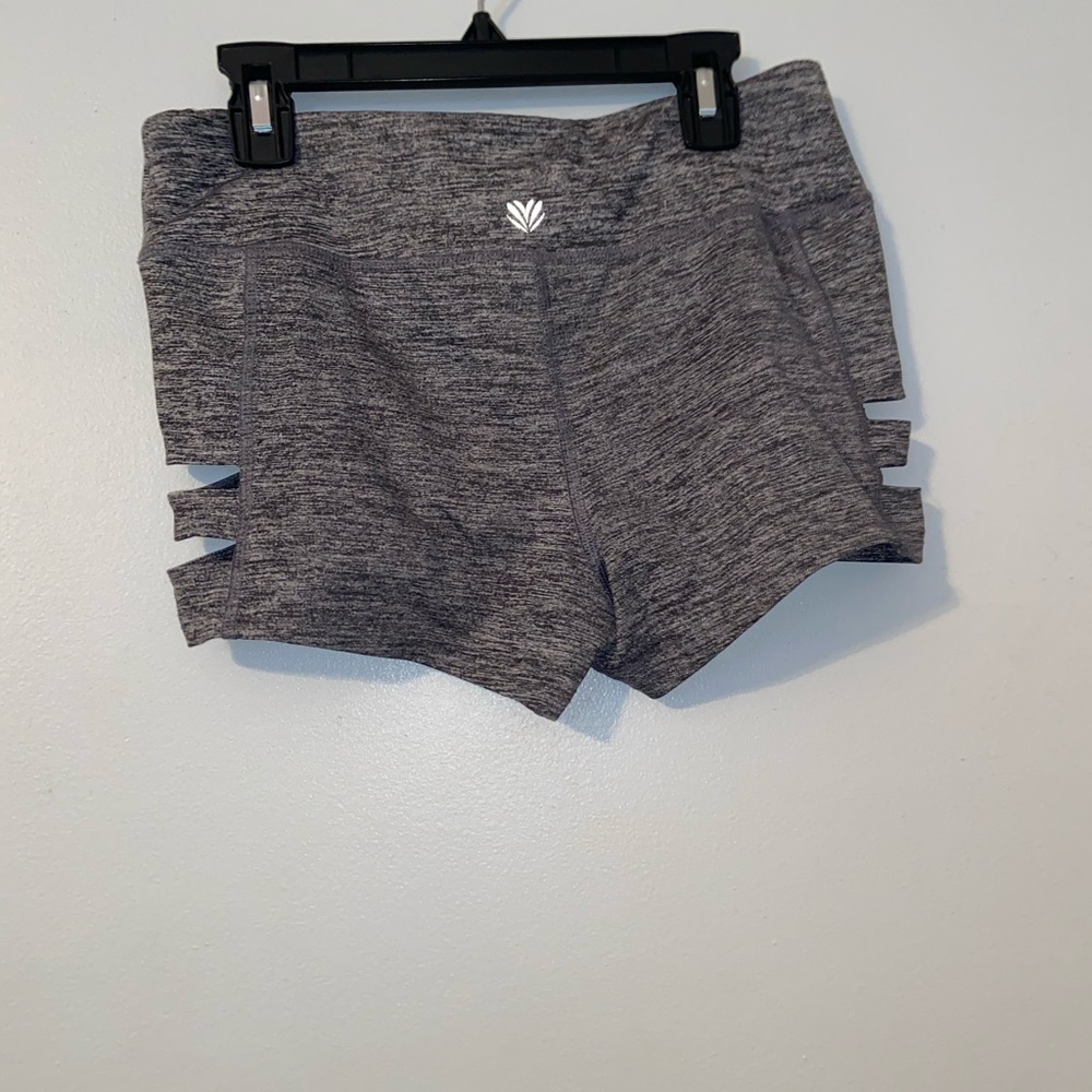grey workout booty shorts